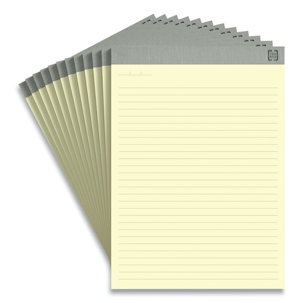 Tru Red Notepads, Wide/Legal Rule, 50 Canary-Yellow 8.5 x 11.75 Sheets, 12PK TR57381/TR59925 - main